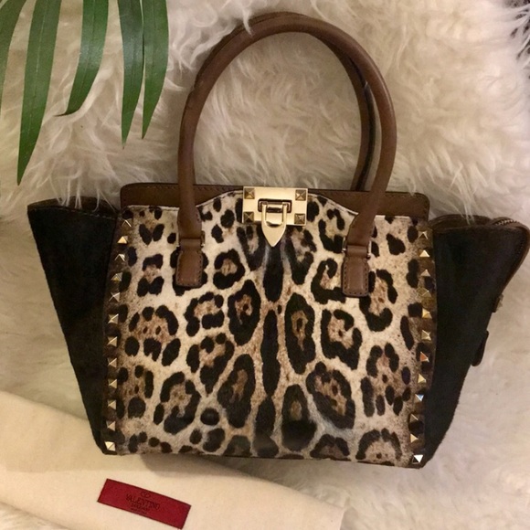 Sale⏰Gorgeous Valentino Rockstud leopard- Rare 3in1 wear - Picture 3 of 16